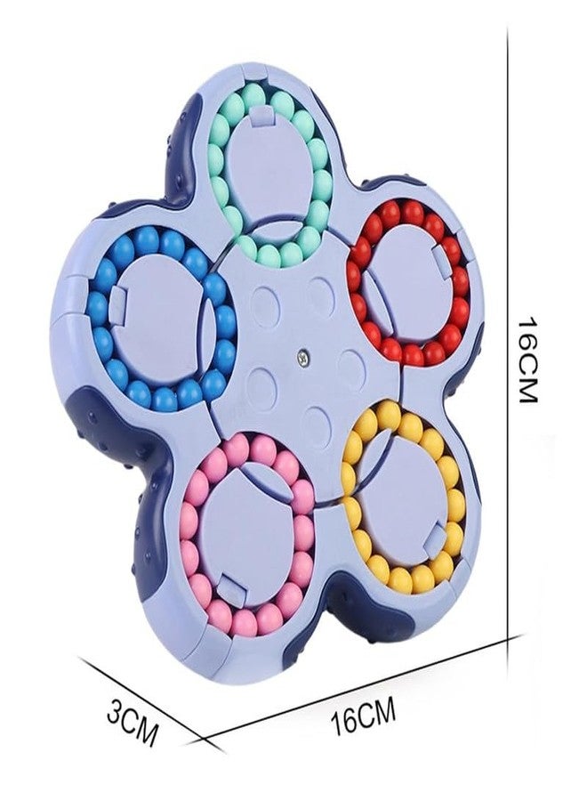 KONIGIN Play Game Kids Bean Rotating Cube Toy Novelty Puzzle for New Year Party Favor Birthday (Blue) - Image 2